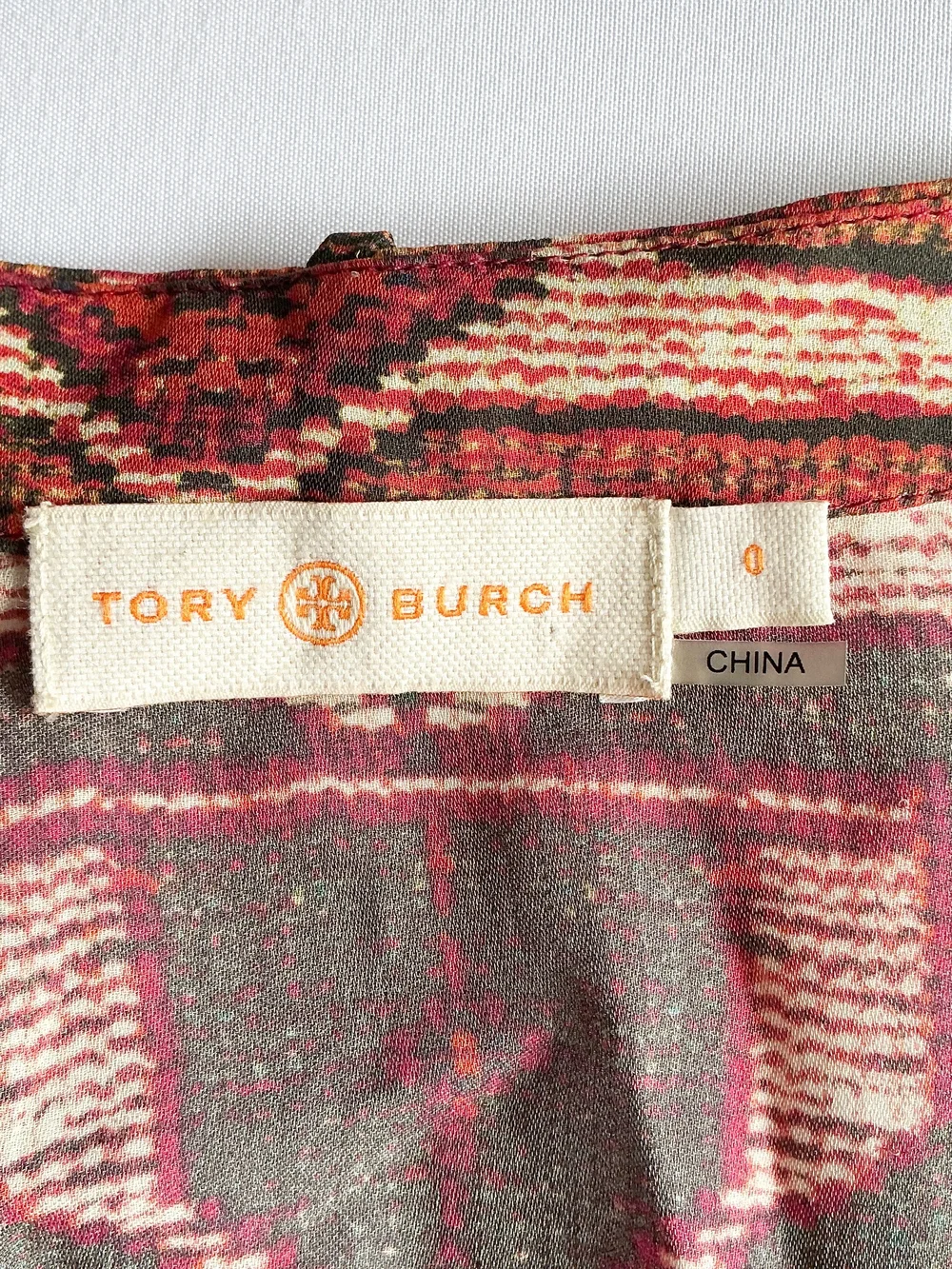 Tory Burch 100% Silk Aztec pleated Colorful Sheer Midi Long Sleeve Tunic Size 0